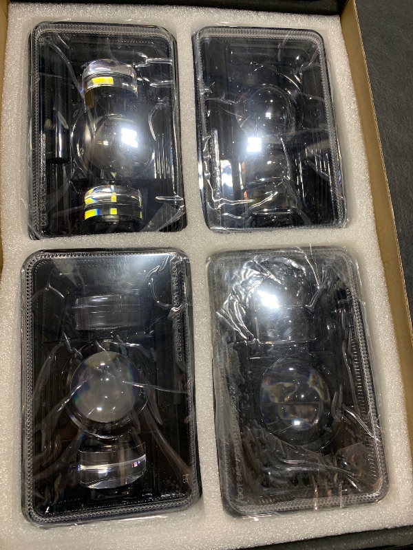 Photo 1 of Z-OFFROAD DOT Approved 4x6 LED Headlights Assembly Hi/Lo Sealed Beam Compatible with KW T800 T600 Peterbilt 379 Freightliner Chevy Oldsmobile Cutlass H4651 H4652 H4656 H6545 H4666, 4PCS-Black