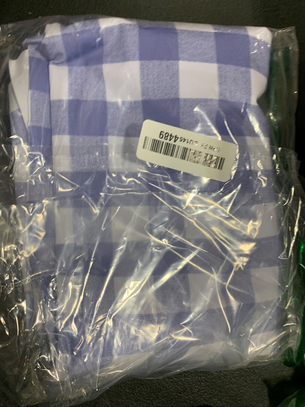 Photo 1 of Romanstile Rectangle Vinyl PVC Tablecloth, 100% Waterproof Buffalo Plaid Plastic Table Cloth, Oil Proof Heavy Duty Wipeable Table Covers for Dining/Camping/Picnic/Outdoor - 54 x 78, Light Blue