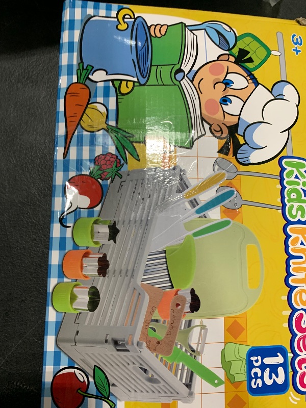 Photo 1 of Kids Knife Set for Real Cooking & Basket,Gifts Toys for 3 4 5 6 7 8 9 10 Year Old Girls Birthday Gifts,Montessori Toys Kitchen Tools for Toddlers Kids Cooking Sets Real,Learning Girls Toys
