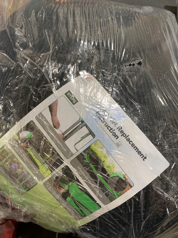 Photo 1 of 12ft Trampoline Net - Replacement Enclosure Safety Net for 8 Poles Round Frames Trampoline with Double Zipper and Protection Buckles
