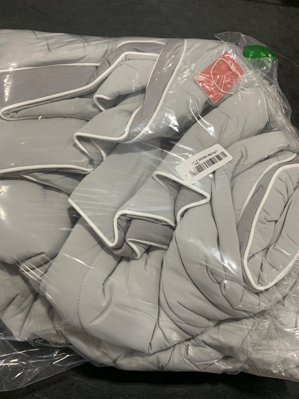 Photo 1 of Cozy Bliss Cooling Comforter Queen Size, Double-Sided Cooling Blanket for Hot Sleepers and Night Sweats, Q-Max 0.4 Breathable Summer Comforter Quilt, Lightweight Soft Silky Smooth, Cool Grey