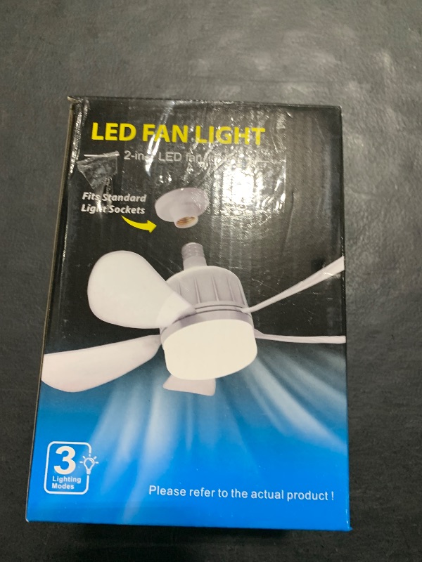 Photo 1 of 18" Socket Fan Light with Remote, Dimmable LED Ceiling Fans with Lights, Screw in Socekt Fans and 1 Socket Extender, 3 Colors 3000K-6500K, Replacement Light Bulb Fan for Kitchen Garage Bedroom, Black