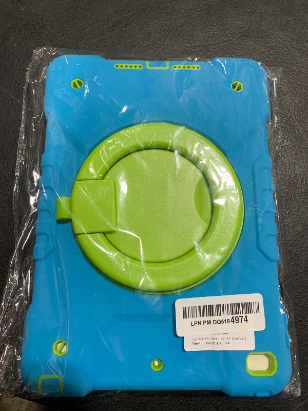 Photo 1 of BENTOBEN Case for iPad 9th/8th/7th Gen, Blue/Green, 3 in 1 Heavy Duty Rugged Shockproof Protective Cover with Stand Pen Holder
