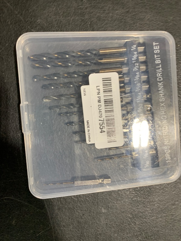 Photo 1 of 1/4 inch Hex Shank Drill Bit Set 13Pcs (1.5mm-6.5mm), Premium HSS Titanium Impact Hex Metric Drill Bits for Wood, Steel, Metal, Plastic, Quick Change Impact Driver Drill Bits, 135 Degrees Split Point