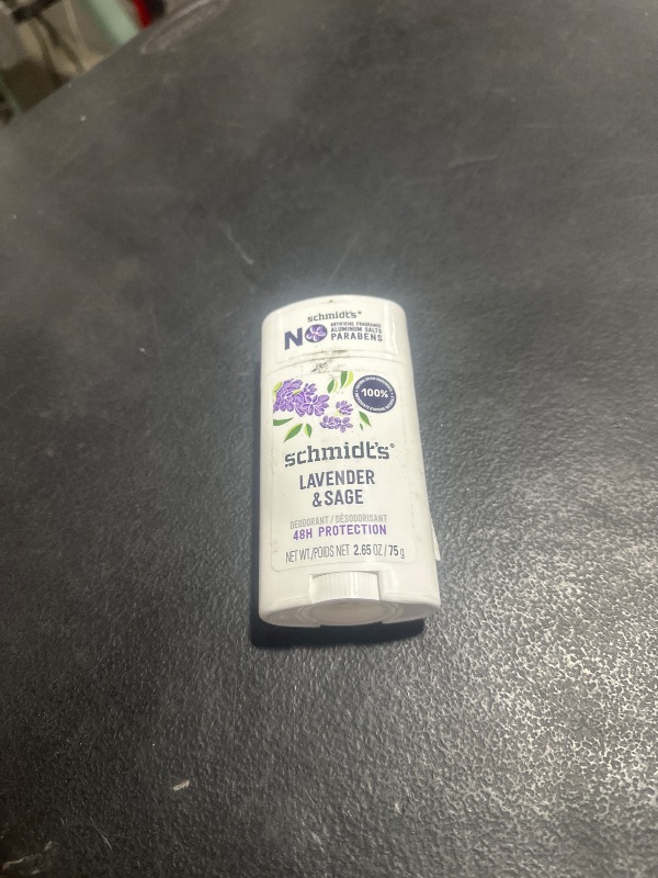 Photo 1 of Schmidt's Aluminum Free Natural Deodorant for Women and Men, Lavender and Sage with 24 Hour Odor Protection, Certified Natural, Vegan, Cruelty Free, 2.65 oz