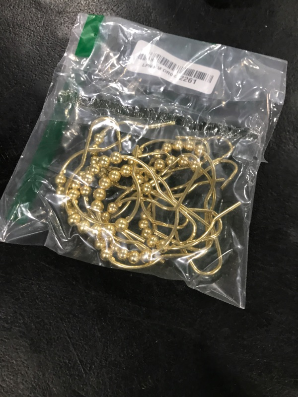 Photo 1 of Ansxiy Shower Curtain Hooks Rings, Rustproof Metal Shower Curtain Rings for Bathroom Shower Rods Curtains - Set of 12, Golden