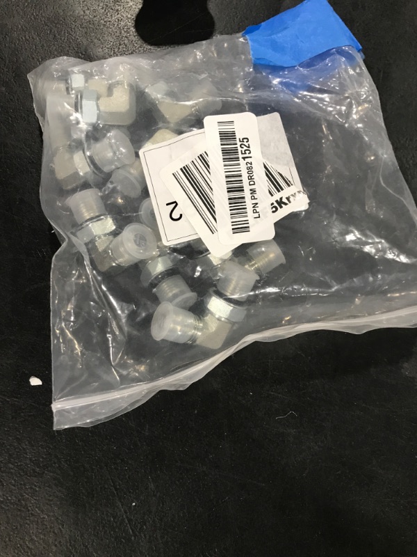 Photo 1 of Racewill 10 Pack 90 Degree Elbow Hydraulic Hose Fittings: 3/8" JIC 37° Male x #6 SAE/ORB Male, Hydraulic End Connectors with Protection Cover