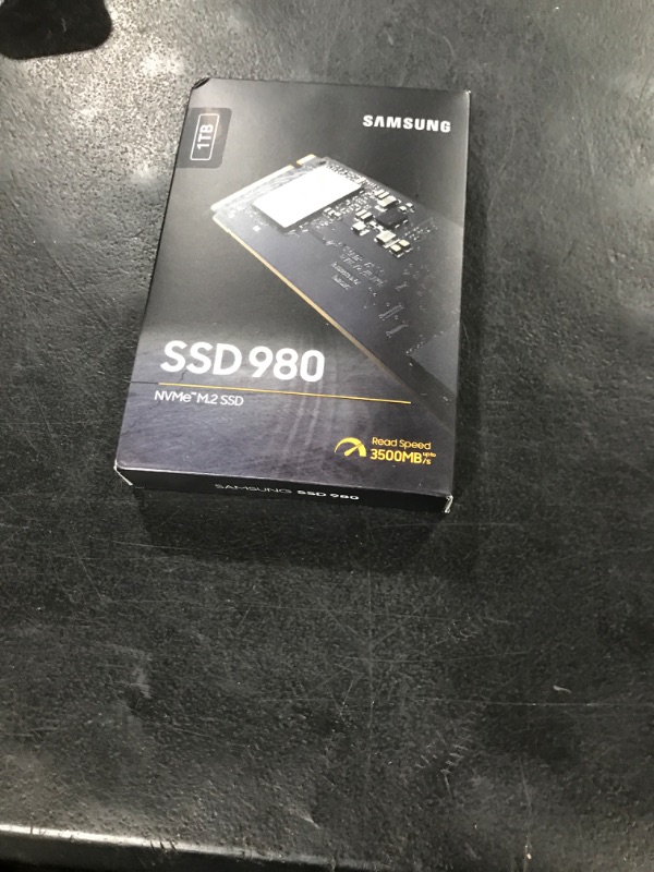 Photo 1 of SAMSUNG 980 SSD 1TB PCle 3.0x4, NVMe M.2 2280, Internal Solid State Drive, Storage for PC, Laptops, Gaming and More, HMB Technology, Intelligent Turbowrite, Speeds of up-to 3,500MB/s, MZ-V8V1T0B/AM