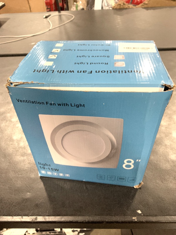 Photo 1 of FEITON Bathroom Exhaust Fan with Light, Ceiling Mount, 110 CFM 1.0 Sones 4 Inch Duct, Quiet Square Bath Fan Light Combo, Shower Exhaust Fan with Light