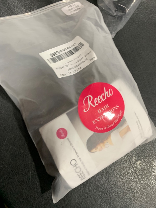 Photo 1 of REECHO 20" 1-pack 3/4 Full Head Curly Wave Clips in on Synthetic Hair Extensions HE008 Hair pieces for Women 5 Clips 4.5 Oz Per Piece - Ginger Brown