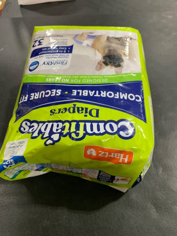 Photo 1 of Hartz Disposable Dog Diapers, Size M 32 count, Comfortable & Secure Fit, Easy to Put On