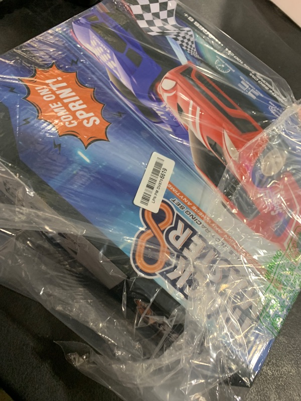 Photo 1 of Slot-Car-Race-Track-Sets for Boys Kids, Battery or Electric Race Car Track with 4 High-Speed Slot Cars, Dual Racing Game 2 Hand Controllers Circular Overpass Track, Toys Gifts for 6-8 8-12 Boys Girls