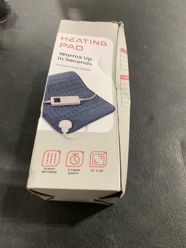 Photo 1 of Heating Pad for Back Pain Relief & Cramps, KOT Heating Pads with Auto Shut Off Large, 6 Heat Settings Electric Heated Pad, Gifts for Women, Gifts for Men, 12" x 24"
