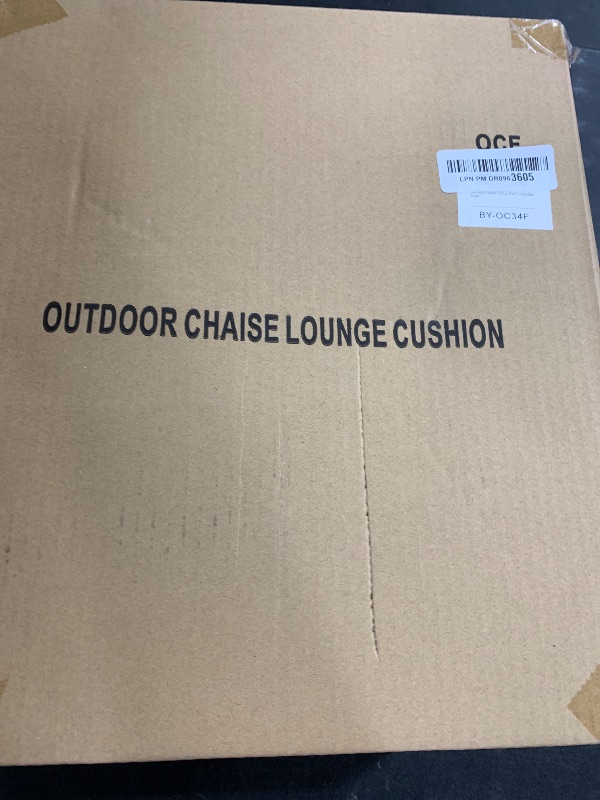 Photo 1 of Basic Beyond Chaise Lounge Cushions Outdoor, 3-Layer Waterproof Outdoor Furniture Cushions with Removable Cover and 4 Ties, 72"x21"x3" Patio Lounge Chair Cushions for Outdoor Furniture, Black