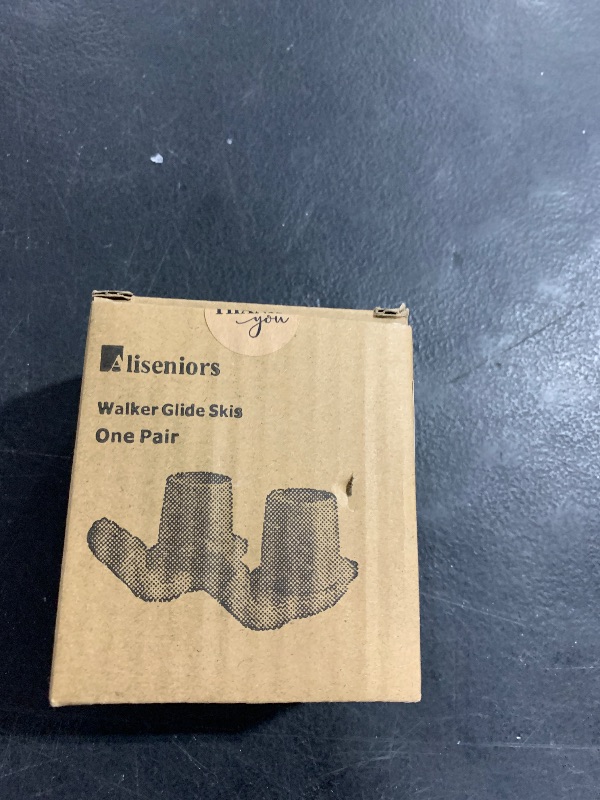 Photo 1 of Aliseniors Walker Ski Glides - 2 Pack Universal Fit Walker Accessories for Seniors Folding Walkers - Walker Feet Replacement, Gray