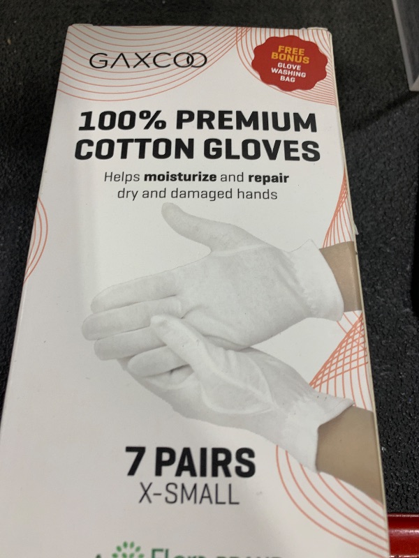 Photo 1 of Cottonnerie Cotton Gloves for Dry Hands Sleeping, Moisturizing Gloves Overnight, Hand Moisturizer Gloves, Moisture Gloves for Dry Hands Overnight, Sleeping Gloves, Eczema Gloves, XSmall 7 Pair