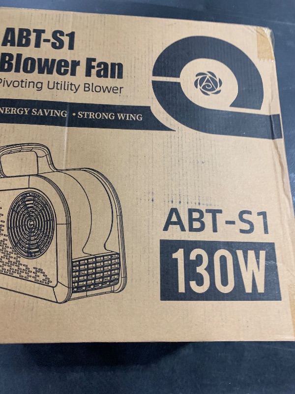 Photo 1 of LZLXXLZL Air Mover Blower Fan - Utility Fan 3 Speeds, 2 AC Outlets, Reset and Circuit Breaker, Carpet Dryer for Garage, Gym, Shop, Kitchen - Ventilating, Cooling and Drying, 12", White