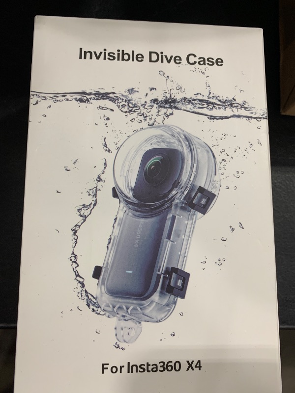 Photo 1 of Invisible Dive Case Compatible with Insta360 X4, 164ft Underwater Diving Waterproof Housing Shell for Insta 360 X4 Protective Case for with Accessories