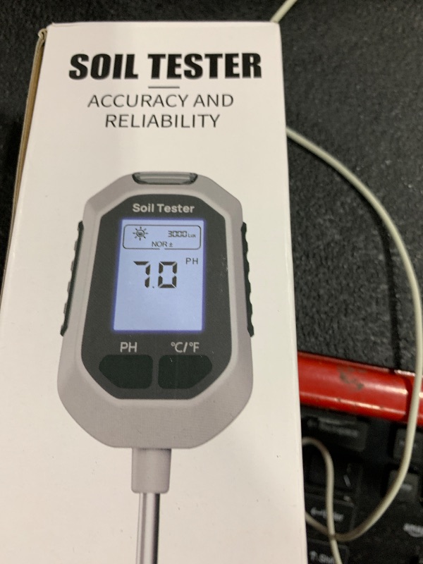 Photo 1 of 4-in-1 Soil Moisture Meter Digital Plant Temperature/Soil Moisture/PH Meter/Sunlight Intensity Backlight LCD Display Soil Test Meter for Gardening, Farming and Outdoor Plants