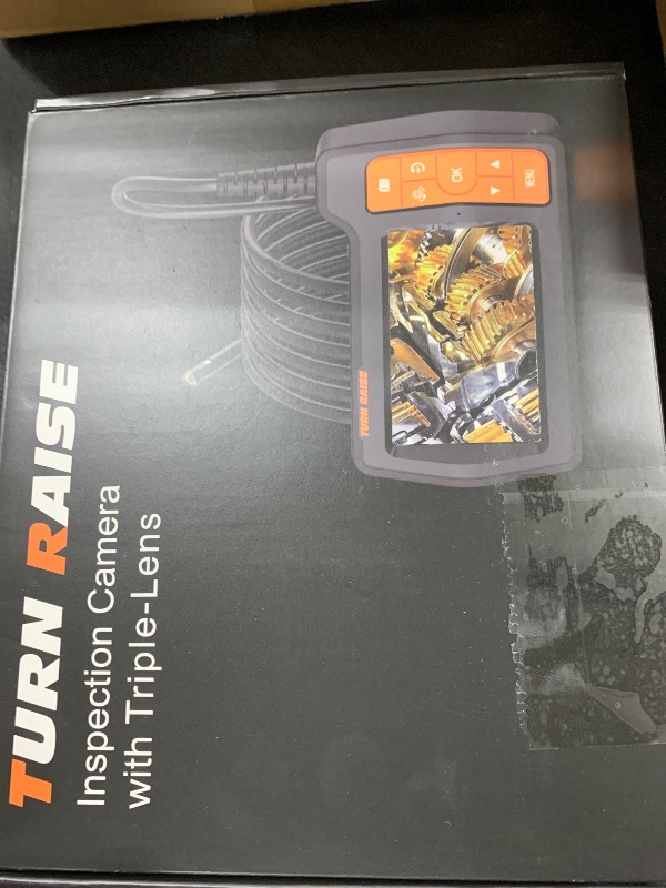 Photo 1 of 50FT Triple Lens Sewer Inspection Camera, 5" IPS Screen Industrial Borescope, 1080P HD Endoscope Camera with Light, IP67 Drain Pipe Snake Camera, Split Screen, 32G Storage Card, Carrying Case
