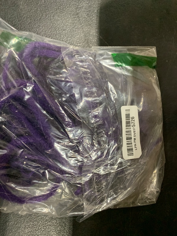 Photo 1 of Sangtok Double Ended 3 in 1 Dreadlock Extensions, 24 inch 15pcs Ombre Purple Mixed Dreads Extensions Set DE Dreads with Curly Dreadlocks for White Women