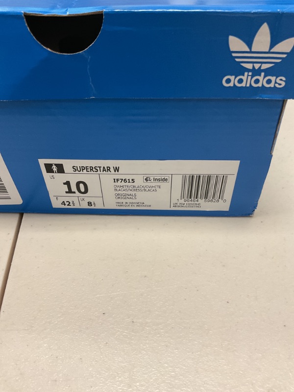 Photo 1 of adidas Women's Superstar Sneaker, Off White/Black/Off White, 10 Narrow