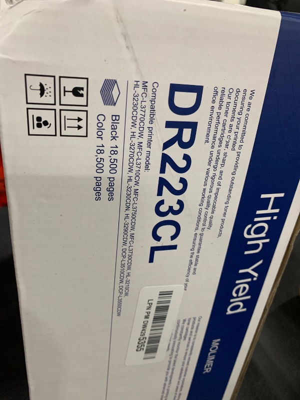 Photo 1 of DR223CL Drum Unit Set 4-Pack (Black, Cyan, Magenta, Yellow) Replacement for Brother DR-223CL Drum Unit MFC-L3770CDW MFC-L3710CW HL-3210CW HL-3230CDW HL-3270CDW HL-3290CDW Printer (Toner not Included)