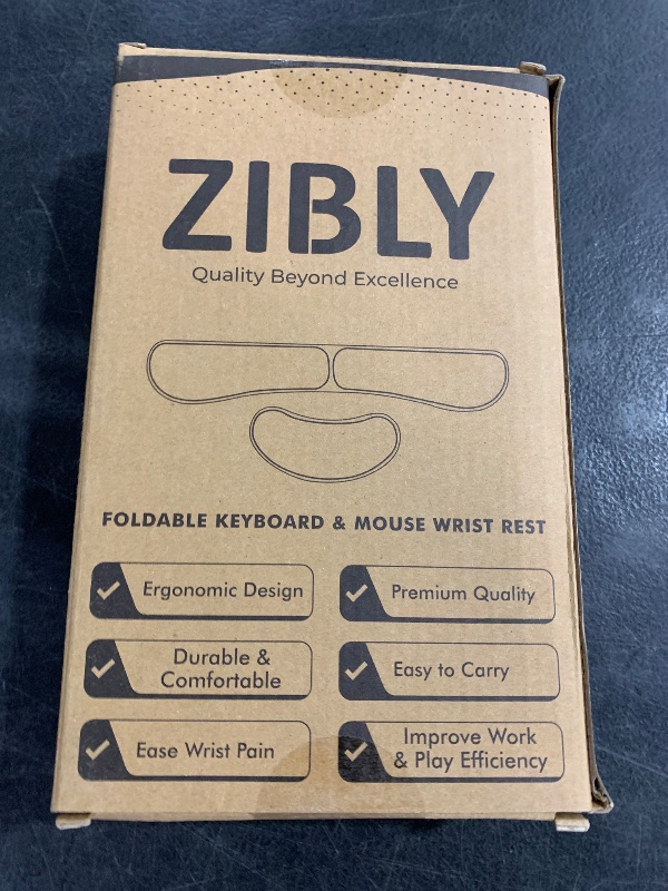 Photo 1 of Zibly Ergonomic Gel Memory Foam Keyboard Wrist Rest & Mousepad Rests for Computer, Silky Wrist Rest for Typing, Laptop, and Mouse Desk Pads Support Hand and Arm, 2 Piece Pad for Office and Travel