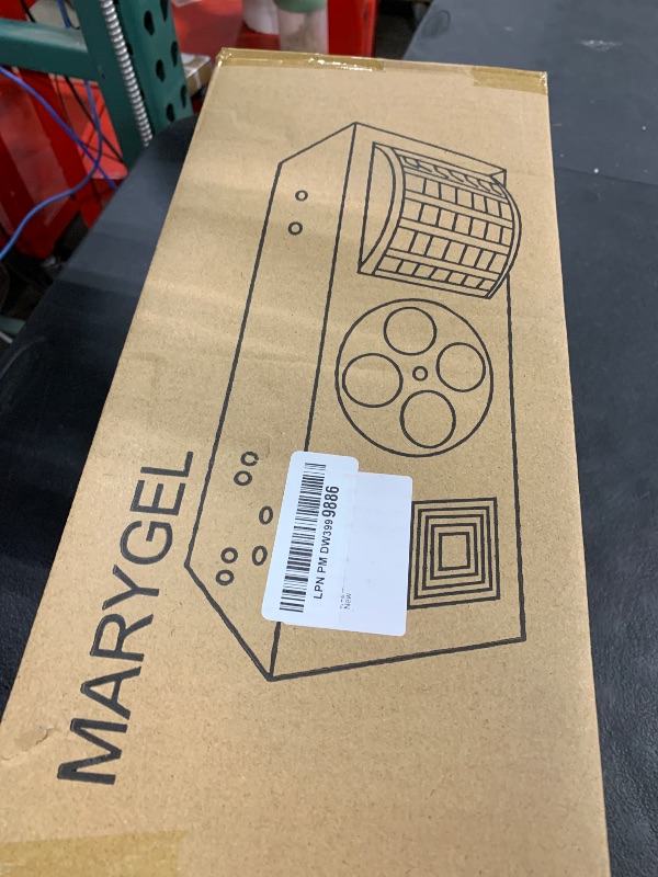 Photo 1 of MARYGEL 4 in 1 Mixed Effect Sound Activated Stage Lights - RGBW LED Pattern Lights with Strobe, Remote & DMX Control for Dancing Club, Disco, Party, Wedding, Birthday, Christmas