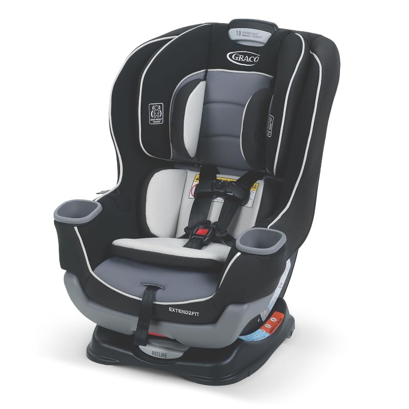 Photo 1 of Graco Extend2Fit Convertible Baby Car Seat, Rear and Forward Facing, Adjustable Extension Panel for Extra Legroom, Gotham