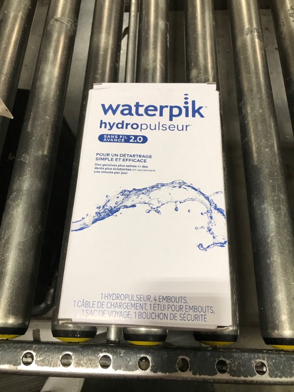 Photo 1 of Waterpik Cordless Advanced 2.0 Water Flosser For Teeth, Gums, Braces, Dental Care With Travel Bag and 4 Tips, ADA Accepted, Rechargeable, Portable, and Waterproof, Gray WP-587, Packaging May Vary