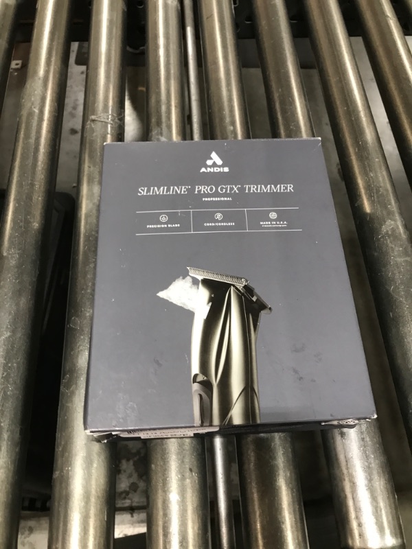 Photo 1 of Andis 32270 Slimline Pro GTX Cordless Beard Trimmer, Lithium Ion T-Blade Trimmer, Close Cutting T-Blade Zero Gapped, Chrome