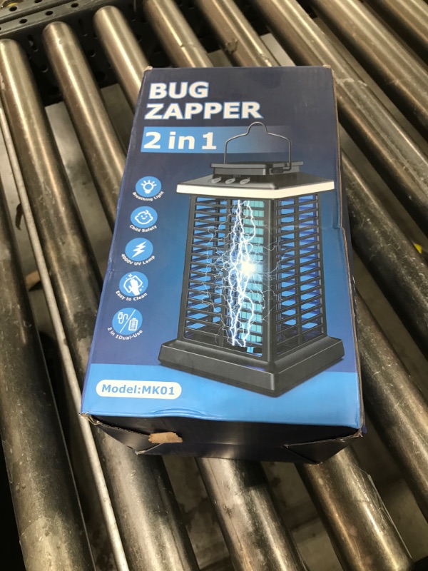 Photo 1 of Bug Zapper Outdoor, Mosquito Zapper 2 in 1 Portable & Rechargeable Bug Zapper Outdoor with 4000mAh Battery & LED Night Light, 4000V Electric Fly Zapper for Outside,Patio,Backyard,Garden
