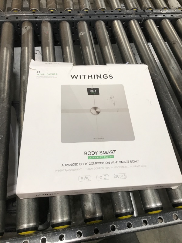 Photo 1 of WITHINGS Body Smart - Accurate Scale for Body Weight and Fat Percentage, Body Composition Wi-Fi and Bluetooth Weight Scale, Baby Weight Scale, Smart Scale Apple Health Compatible, Bathroom Scale