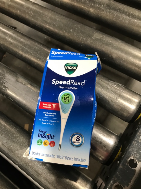 Photo 1 of Vicks SpeedRead Digital Thermometer with Color-Coded Temperature Readings, Use as Oral Thermometer, Baby Rectal Thermometer or Under The Arm, Water Resistant, FSA and HSA Eligible
