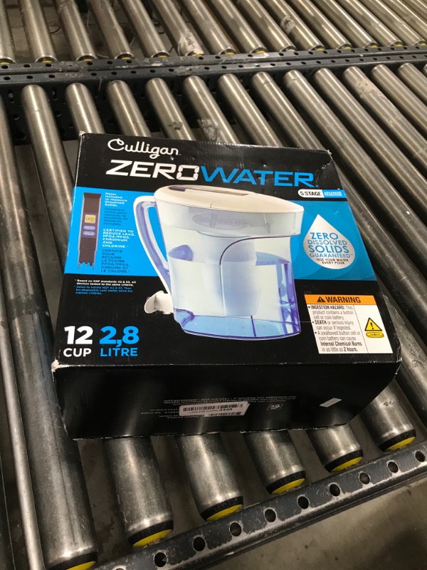 Photo 1 of ZeroWater 12 Cup Ready Pour Water Filter Pitcher, One Size, Blue
