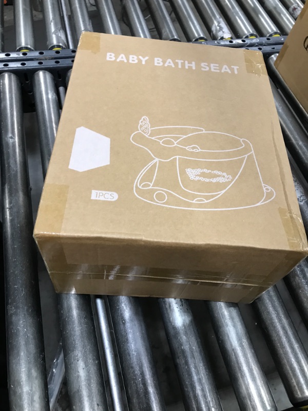 Photo 1 of Coldew Baby Bath Seat for Babies 6 Months & Up, Non-Slip Toddler Bath Seat for Baby Sitting Up, Safe Baby Bath tub Seat with Suction Cups, Soft Cushion, Baby Bath Chair Gray