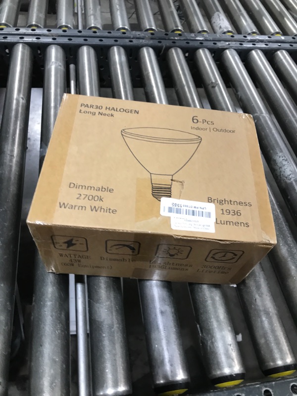 Photo 1 of Par30 Long Neck Halogen Flood Light Bulbs 6pcs, 60W Equivalent, 120V 2700K Warm White Dimmable High Brightness, E26 Base, Great for Accent Lighting, Tracking Light, Recessed Light Bulb