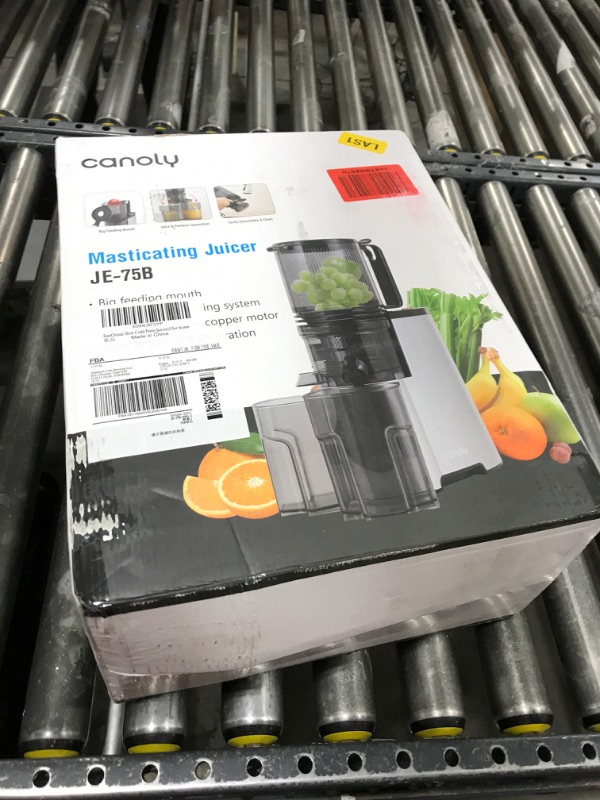 Photo 1 of Cold Press Juicer, 5.8" Wide Feed Chute Juice Extractor Machine with 400W, High Juice Yield, Slow Masticating Juicer for Whole Vegetables & Fruits, Premium Silver