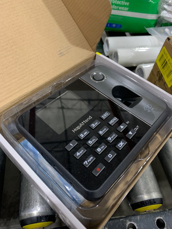 Photo 1 of HapAttend Time Clock - Fingerprint Time Clocks for Employees Small Business Automatic Calculate Hours, H1 Standalone Biometric Clock in Machine for Employees with 5 RFID Cards (0 Monthly Fees)
