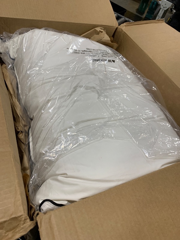Photo 1 of HYVIF White Down Pillow - Luxury Down Pillows Queen Size - High Fill Power 100% Cotton Shell - Soft and Support Down Bed Pillow - Pack of 1 (20 x 28”)