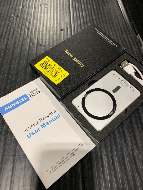 Photo 1 of AI Voice Recorder, Transcribe & Summarize AI Audio Recorder, Support 121 Languages, 64GB Memory, Wireless Charging, App/Web Control, Digital Recording Device for Lectures, Meetings, Calls, Silver