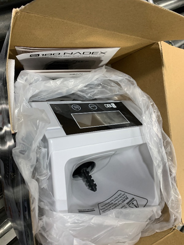 Photo 1 of Nadex S180 Digital Coin Counter, Sorter,and Wrapper - Automatically Sorts and Counts Coin Batches, Stops on Full Coin Rolls