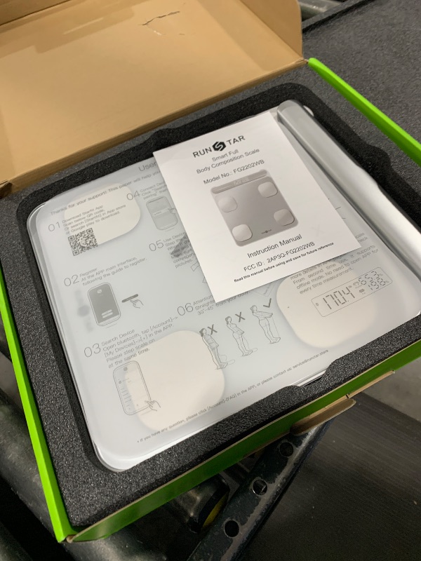 Photo 1 of Runstar Smart Scale for Body Weight and Fat Percentage 8-Electrode, Bathroom Scale FSA or HSA Eligible Digital Handle Display with BMI, Body Fat & Muscle Mass 28 Body Composition and Body Score Report