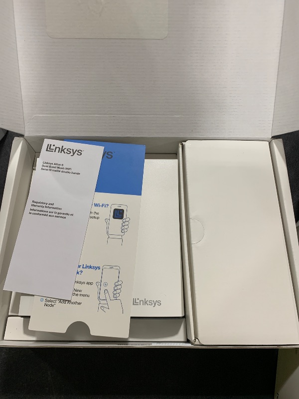 Photo 1 of Linksys Atlas WiFi 6 Router Home WiFi Mesh System, Dual-Band, 4,000 Sq. ft Coverage, 50+ Devices, Speeds up to (AX3000) 3.0Gbps - MX2000 2-Pack