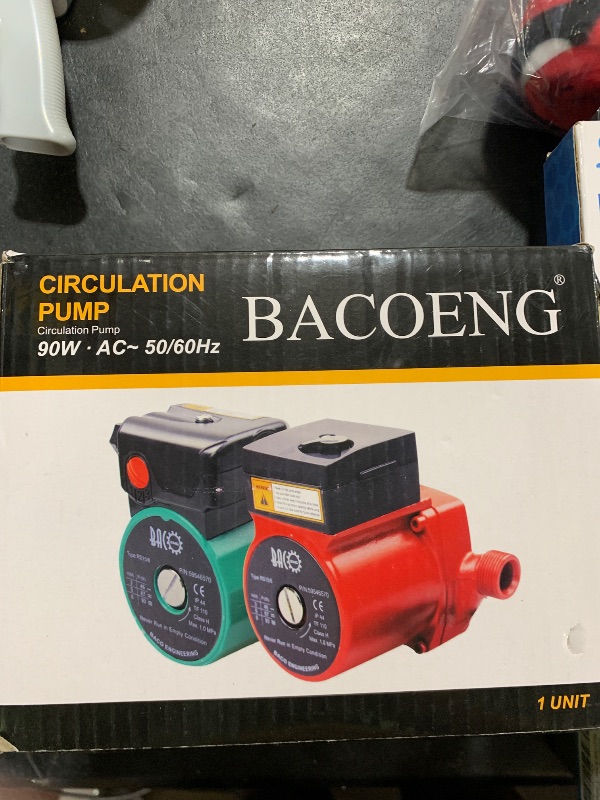 Photo 1 of BACOENG 115V Flanged 3-Speed Recirculating Pump, Hot Water Circulation Pump for Water Heater System