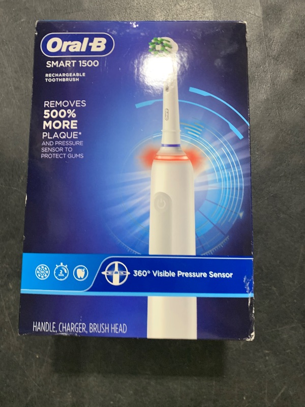 Photo 1 of Oral-B Smart 1500 Electric Power Rechargeable Battery Toothbrush, White