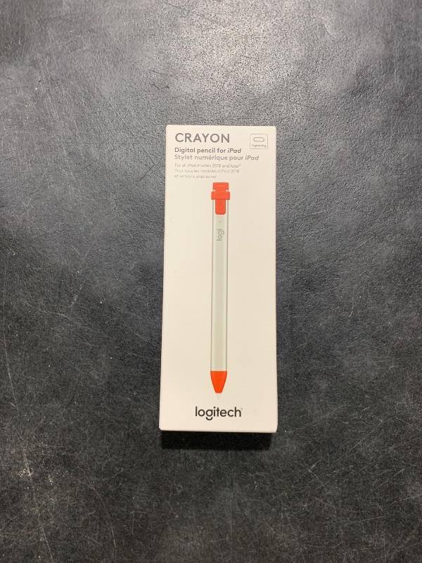Photo 1 of Logitech Crayon Digital Pencil for iPad Pro 12.9-Inch (3rd Gen), iPad Pro 11-Inch, iPad (7th Gen), iPad (6th (Gen), iPad Air (3rd Gen), iPad Mini 5, iOS 12.2 and Above — (Orange) (Renewed)