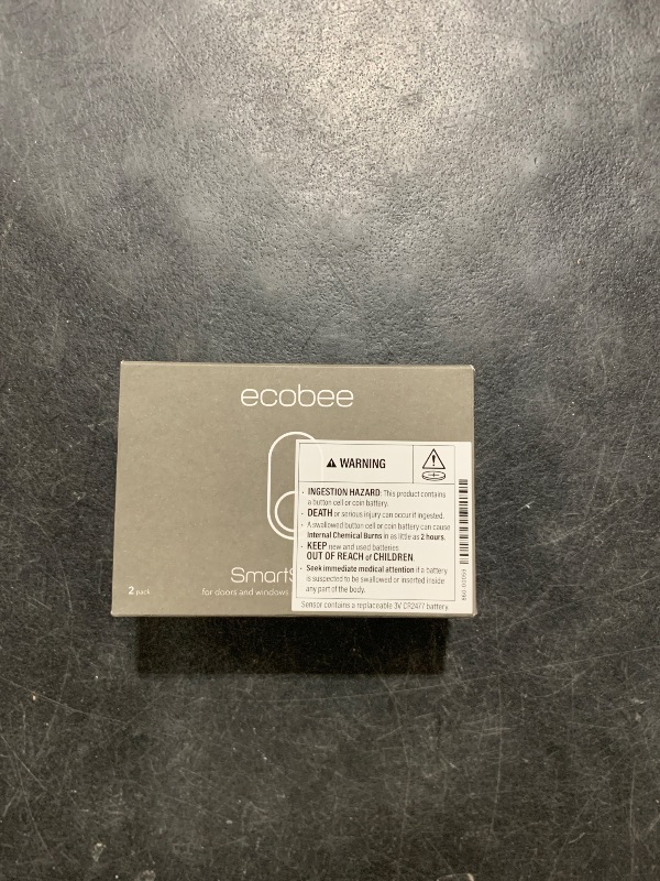 Photo 1 of ecobee Smart Sensor for Doors & Windows 2 Pack - Wifi Contact Sensor for Home Security, Energy Savings - Compatible with Smart Thermostats - Temperature sensor, white