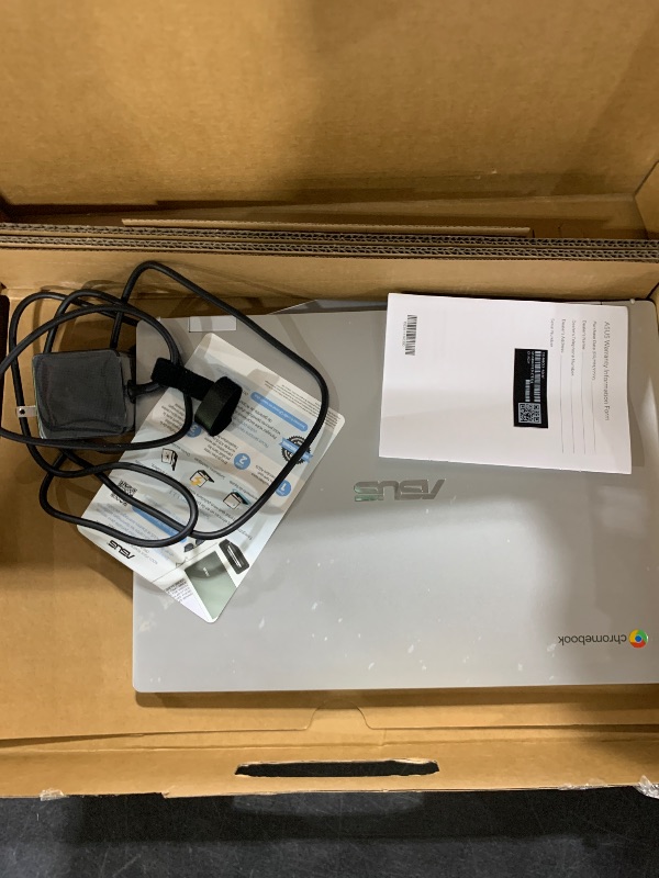 Photo 1 of ASUS Chromebook CX1, 14" FHD, Intel® Celeron N4500 Processor, 64GB Storage, 4GB RAM, ChromeOS, Transparent Silver, CX1400CKA-AS44F